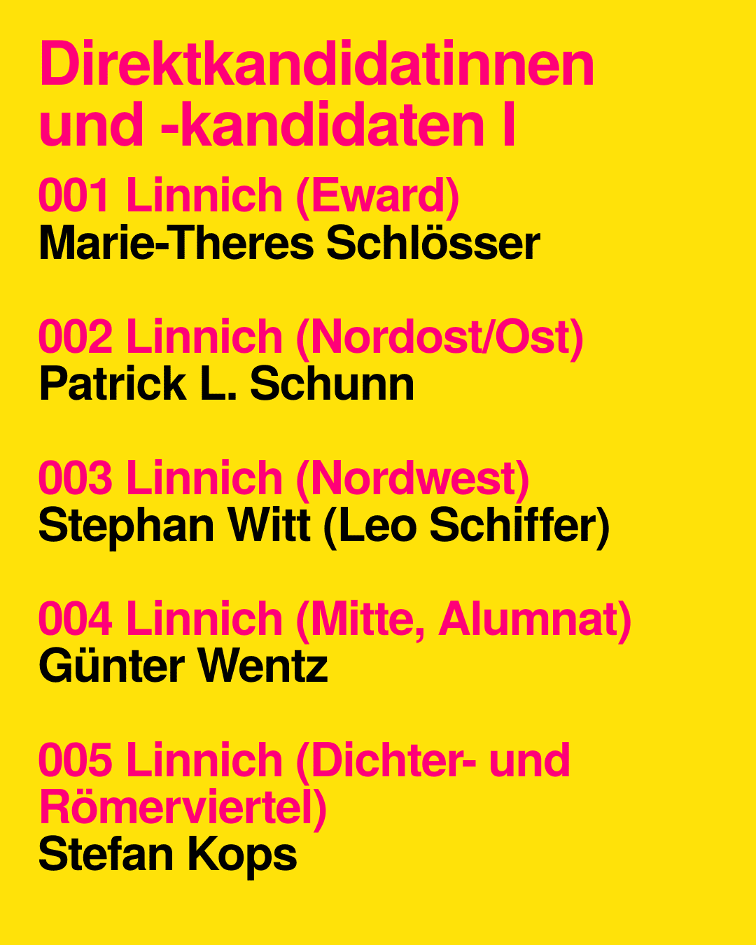 Direktkandidaten I