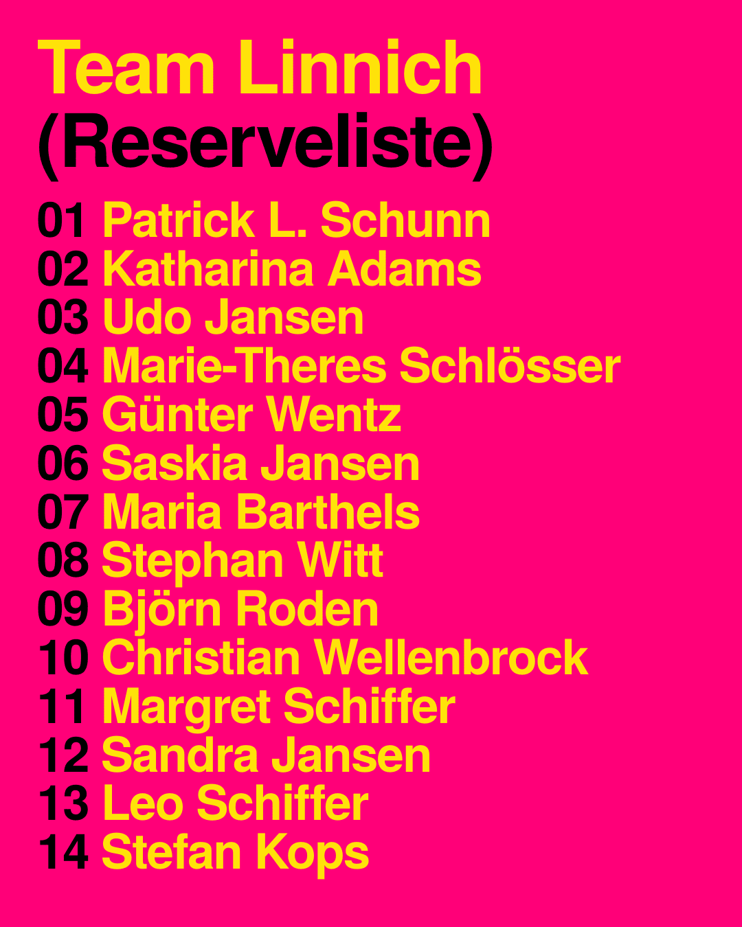Unser Team für den Stadtrat